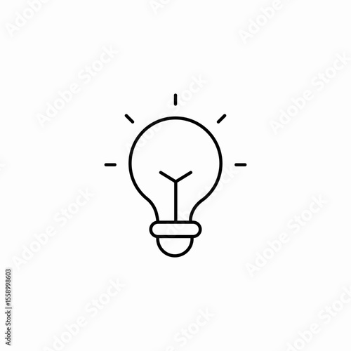 bright idea bulb icon sign vector