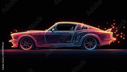 Magic car in a unique setting