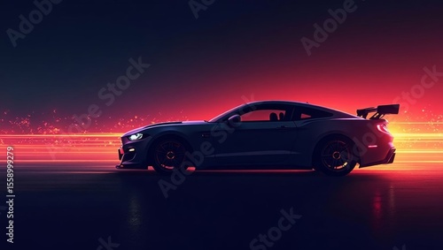Streaks around a glowing car