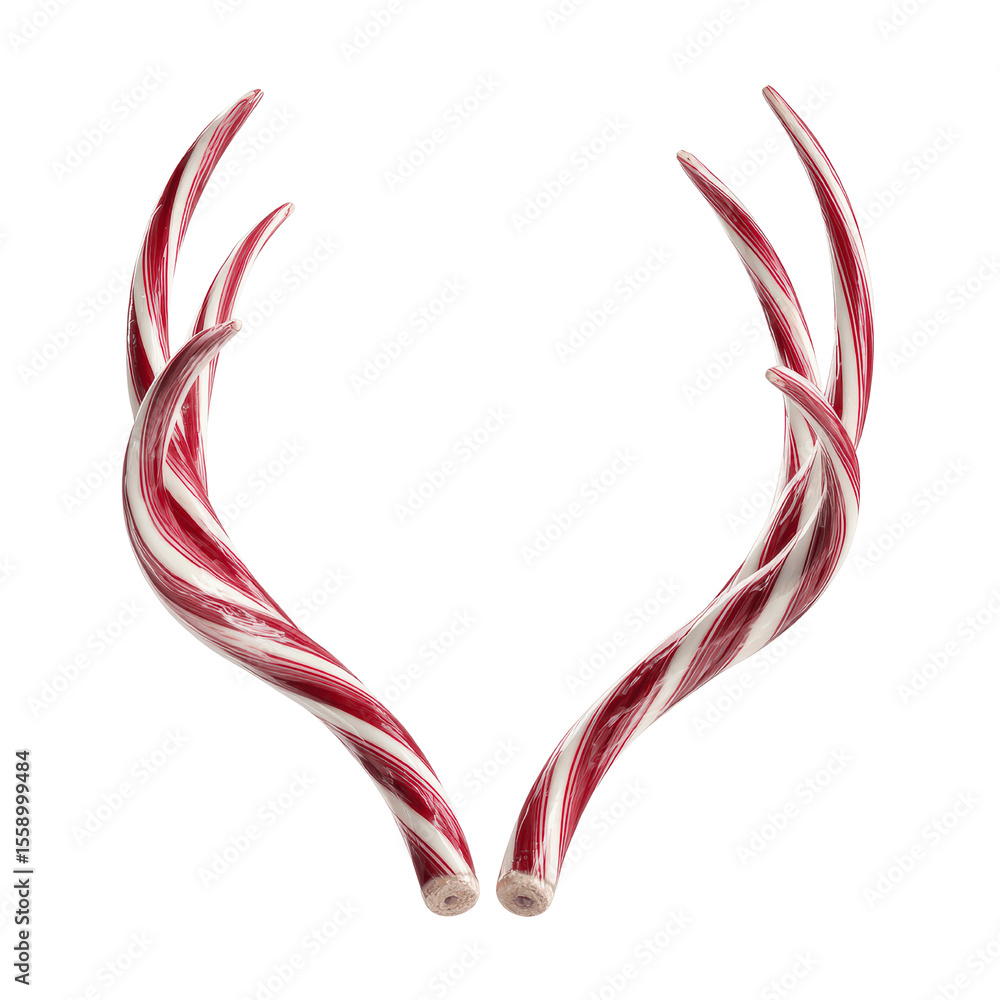 Fototapeta premium Candy Cane Antlers Festive Holiday Decoration