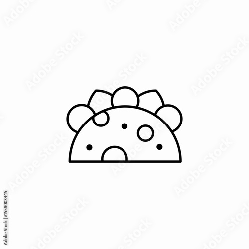 taco mexican food icon sign vector