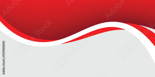 Free Download wavy red and white abstract vector background with copy space for text. - GFXLoad