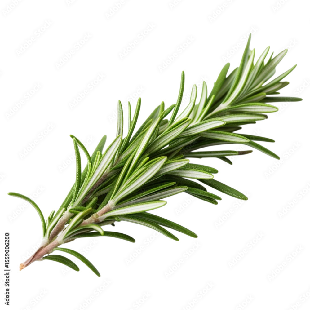 Fototapeta premium Rosemary leaf isolated on transparent background.