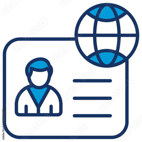 Citizenship Blue Icon