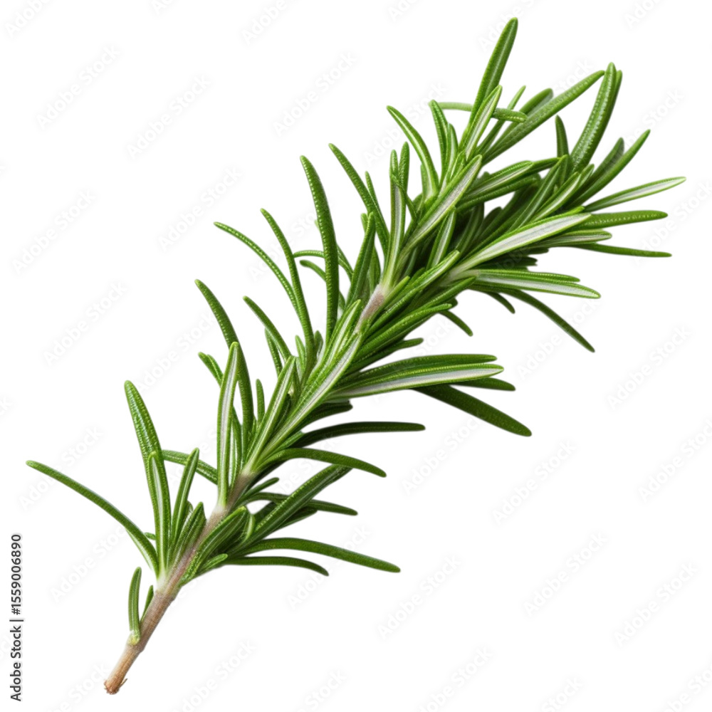 Fototapeta premium Rosemary leaf image isolated on transparent background.