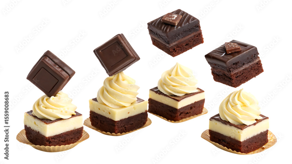 Chocolate cookie cake falling PNG Image Chocolate cookie cake falling PNG Image