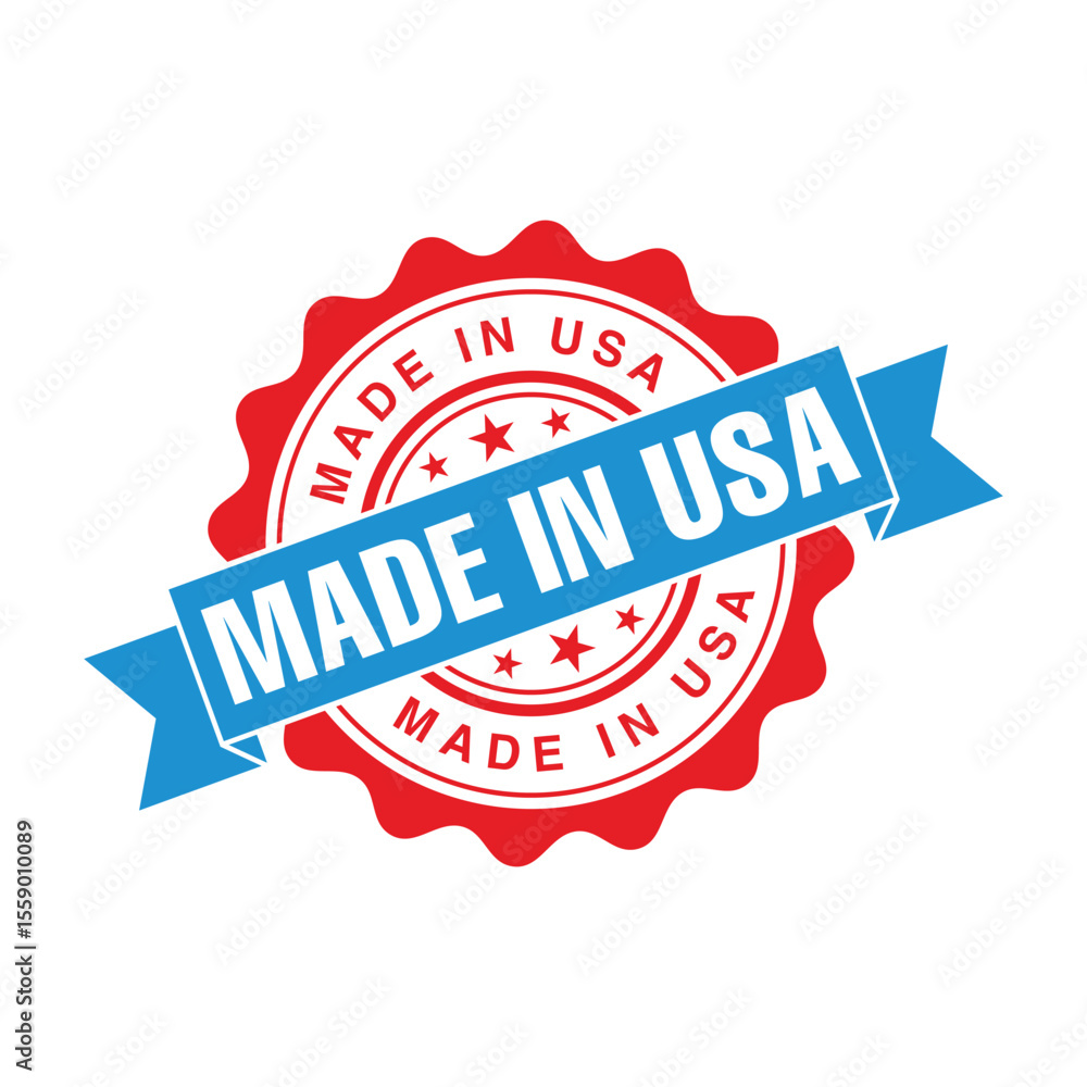 Obraz premium Made in USA Rubber Stamp Vector Template