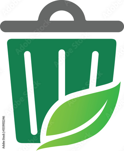 Simple Trash Can Icon Design for Deletion Recycling or Waste Management