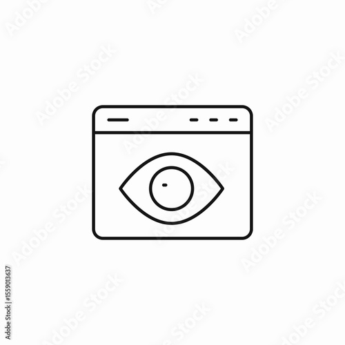 browser privacy view icon sign vector