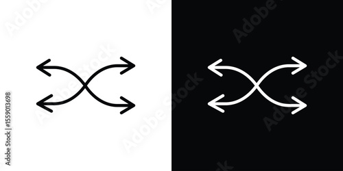 Versatile icon in thin stroke and flat style.