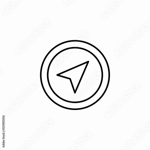compass direction pointer icon sign vector