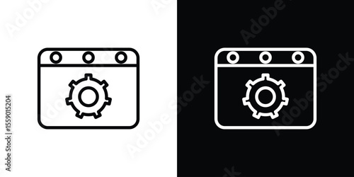 Software icon in thin stroke and flat style.