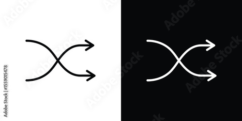 Shuffle icon vector, Symbol, logo illustrations