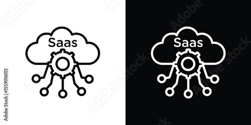 SaaS icon vector, Symbol, logo illustrations
