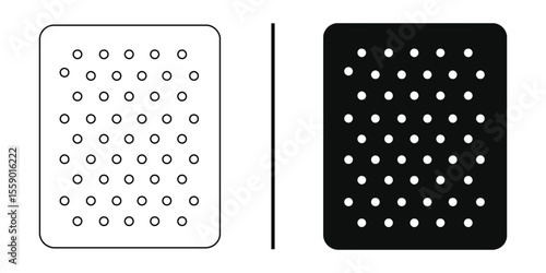 Biscuit or Cracker: A stylized, two-tone depiction of a rectangular biscuit or cracker. It's simple yet elegant, and it showcases contrasting elements with graphic flair.