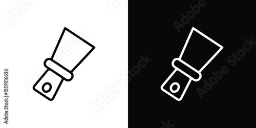 Putty knife icon in thin stroke and flat style.