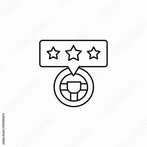 driving performance rating icon sign vector