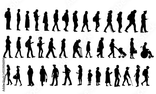 Diverse People Silhouettes Vector Set – 12 Human Roles and Figures for Design & Infographics