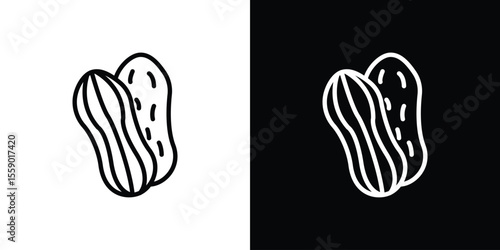 Peanut icon vector, Symbol, logo illustrations