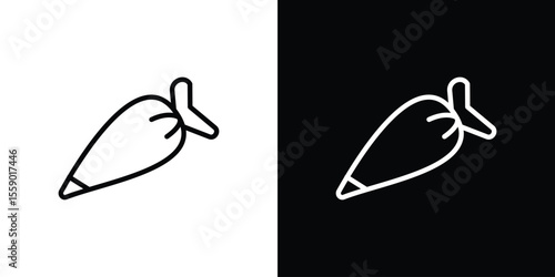 Pastry bag icon in thin stroke and flat style.