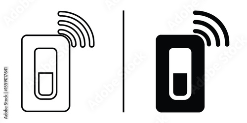 Smart Home Technology: A graphic rendering of a wireless switch conveys modern home automation, embodying ease of control and technological integration.