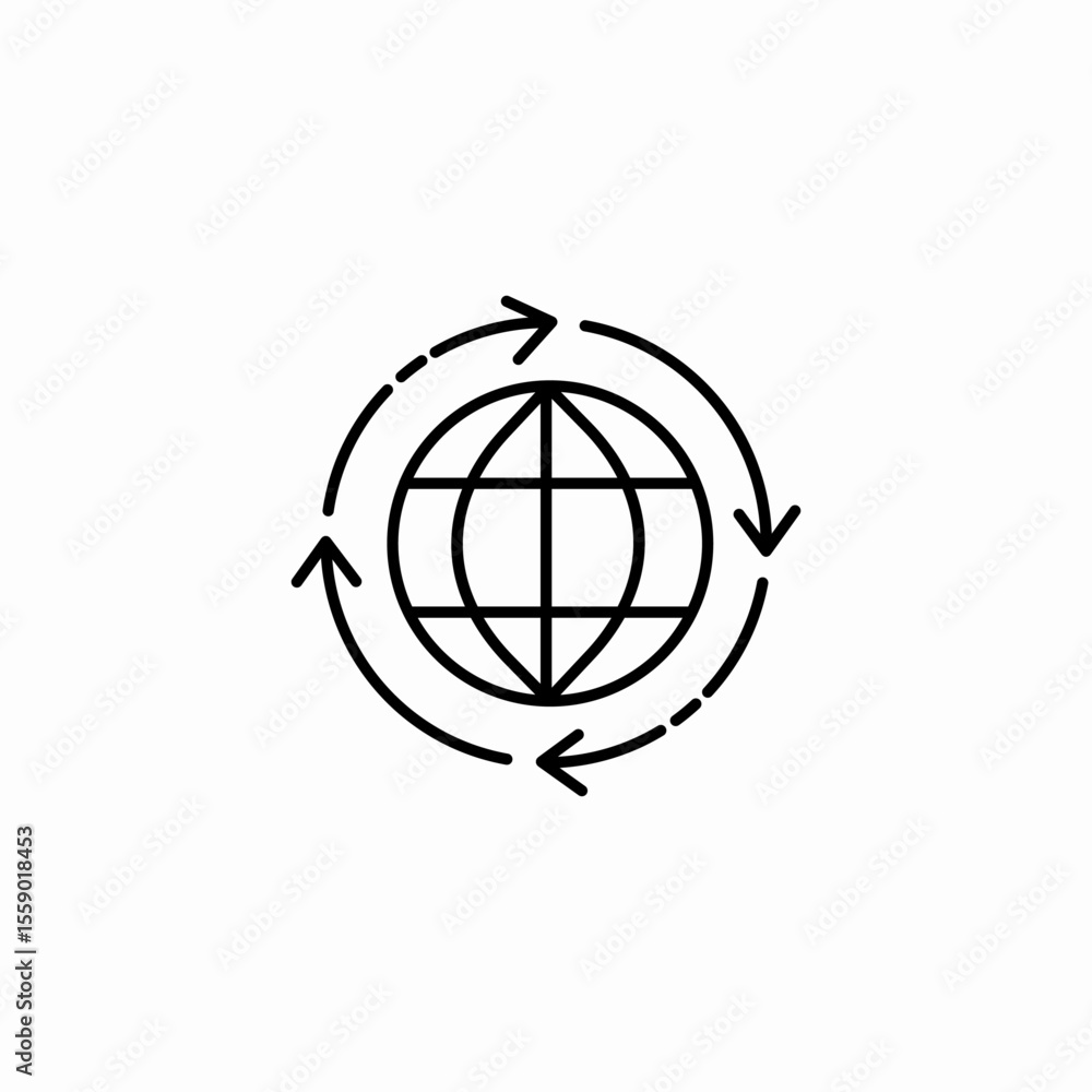 global direction arrows icon sign vector global direction arrows icon sign vector