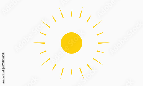 A vector yellow sun design.