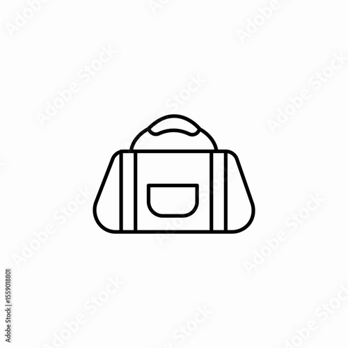 gym duffel bag icon sign vector
