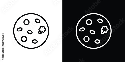 Leukemia icon in thin stroke and flat style.