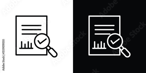 Auditors icon in thin stroke and flat style.