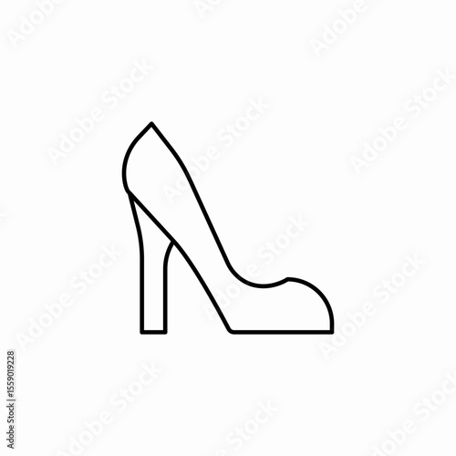 high heel shoe icon sign vector