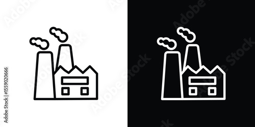 Factory icon vector, Symbol, logo illustrations