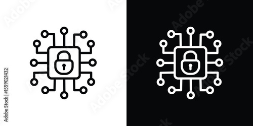 Cyber security icon vector, Symbol, logo illustrations