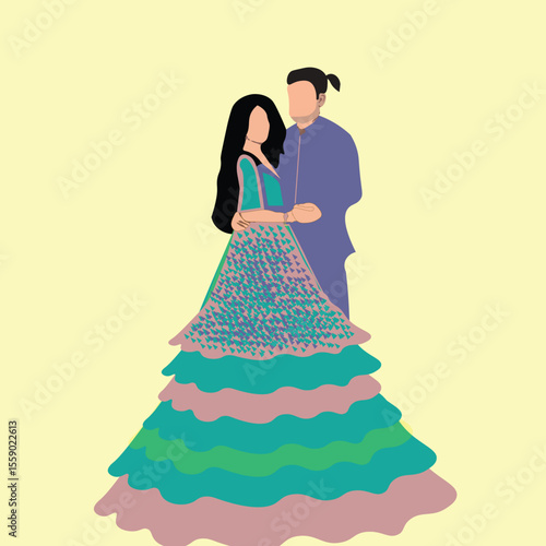 Beautiful bride couple