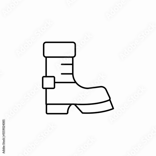 single winter boot icon sign vector