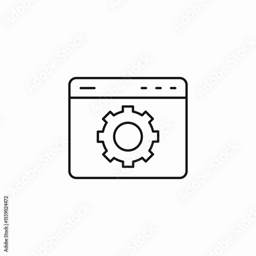 software settings gear icon sign vector