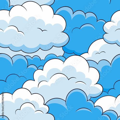 seamless pattern with clouds