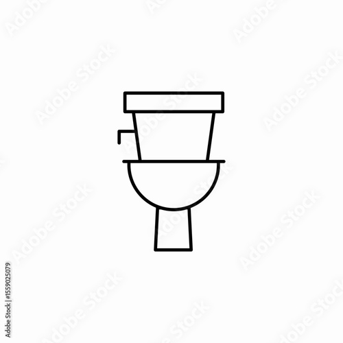 toilet bathroom fixture icon sign vector