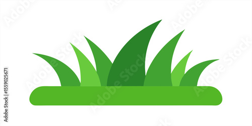 Freshly mowed grass vector clip art on transparent background for web and graphic design