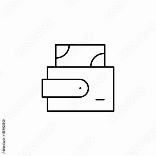 wallet cash money icon sign vector