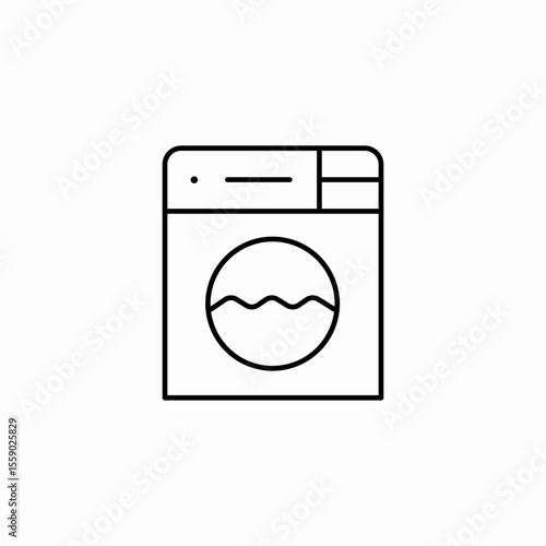 washing machine laundry icon sign vector