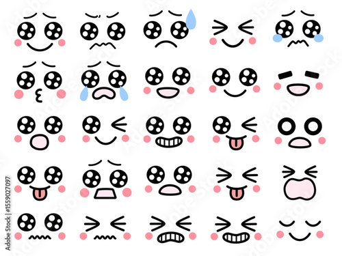 うるうるおめめの可愛い絵文字セット