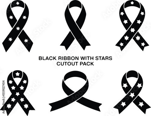 Patriotic Ribbon and Bow Silhouette Collection

