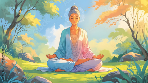 Wallpaper Mural Peaceful Meditation Nature Landscape Torontodigital.ca