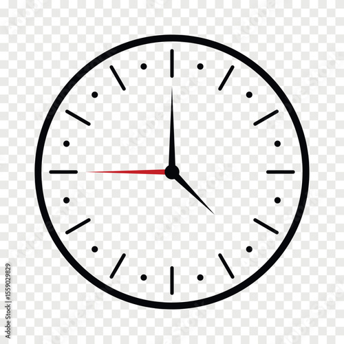 wall clock vector flat illustration