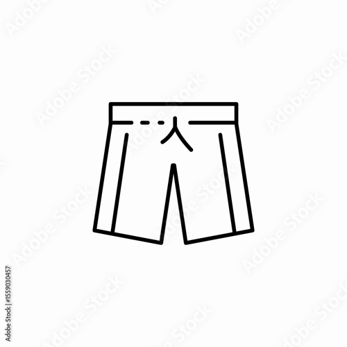 casual summer shorts icon sign vector