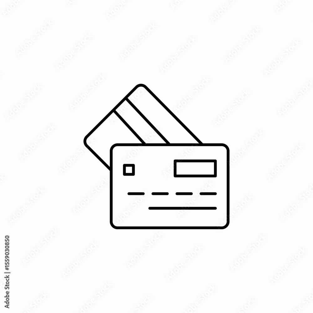 credit card stack icon sign vector credit card stack icon sign vector