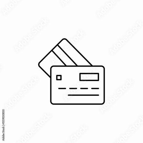 credit card stack icon sign vector