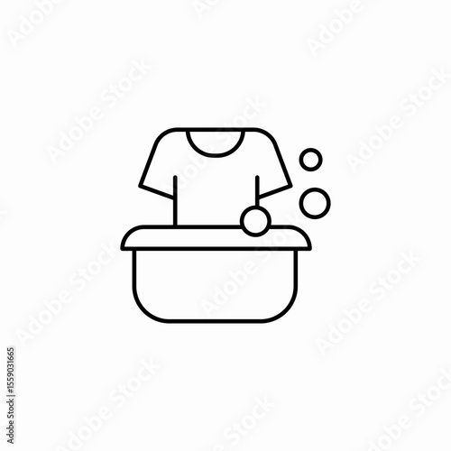 hand wash laundry icon sign vector