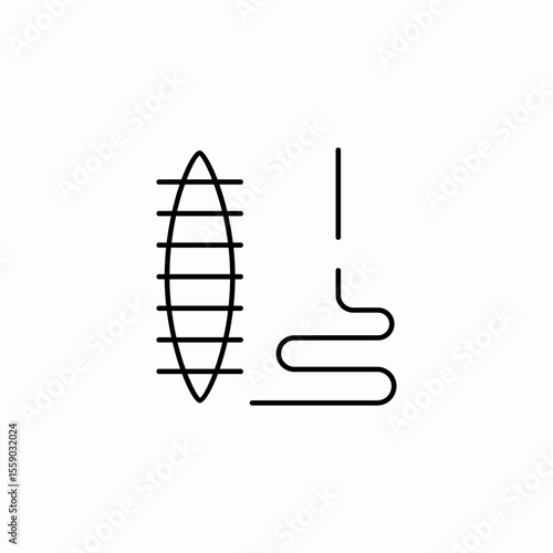internal organ probe icon sign vector